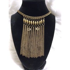 Fringe waterfall Statement Necklace